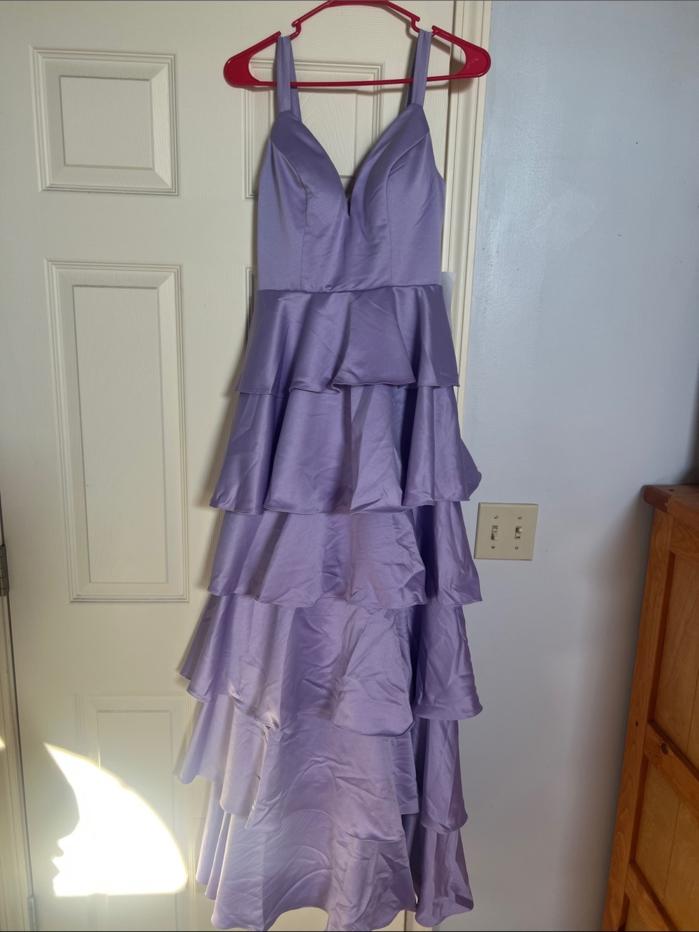 Lavender Tiered Ruffle Dress